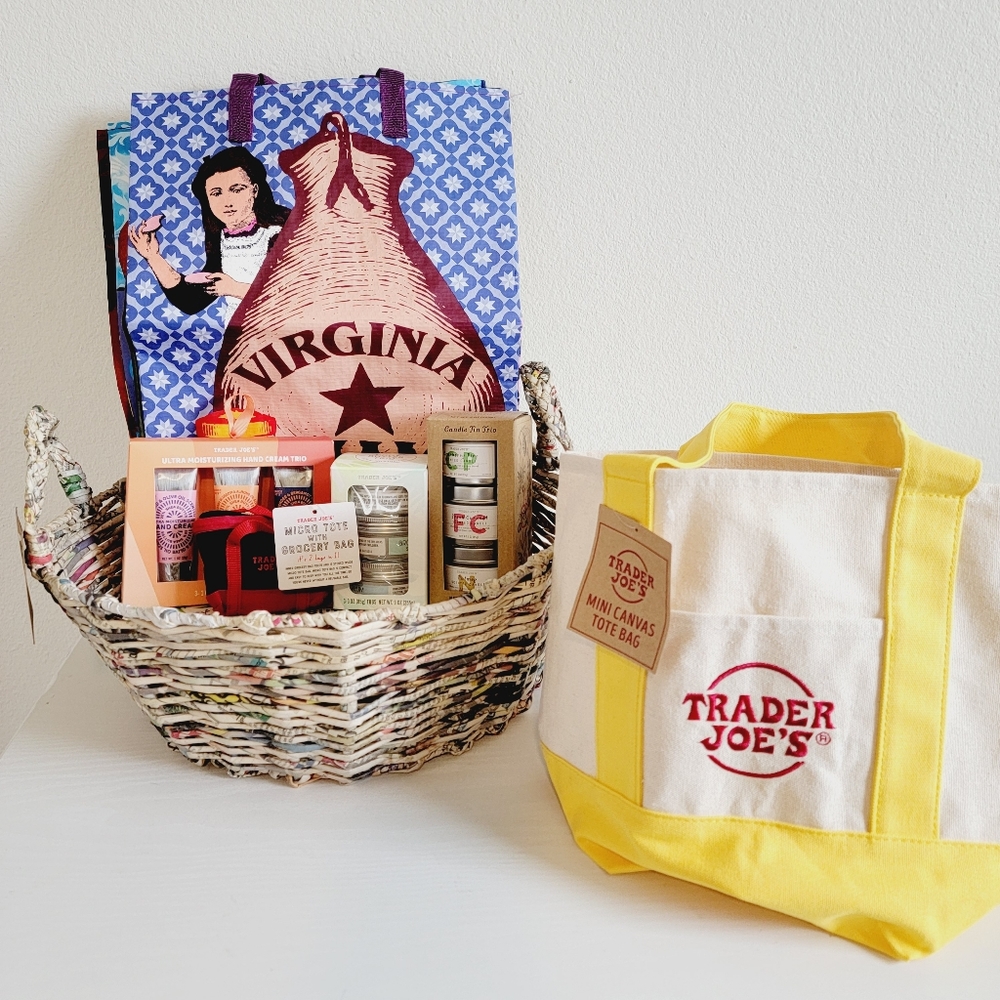 NWT Trader Joes Tik Tok Famous Mini Tote Favorites Holiday Birthday Gift Basket
